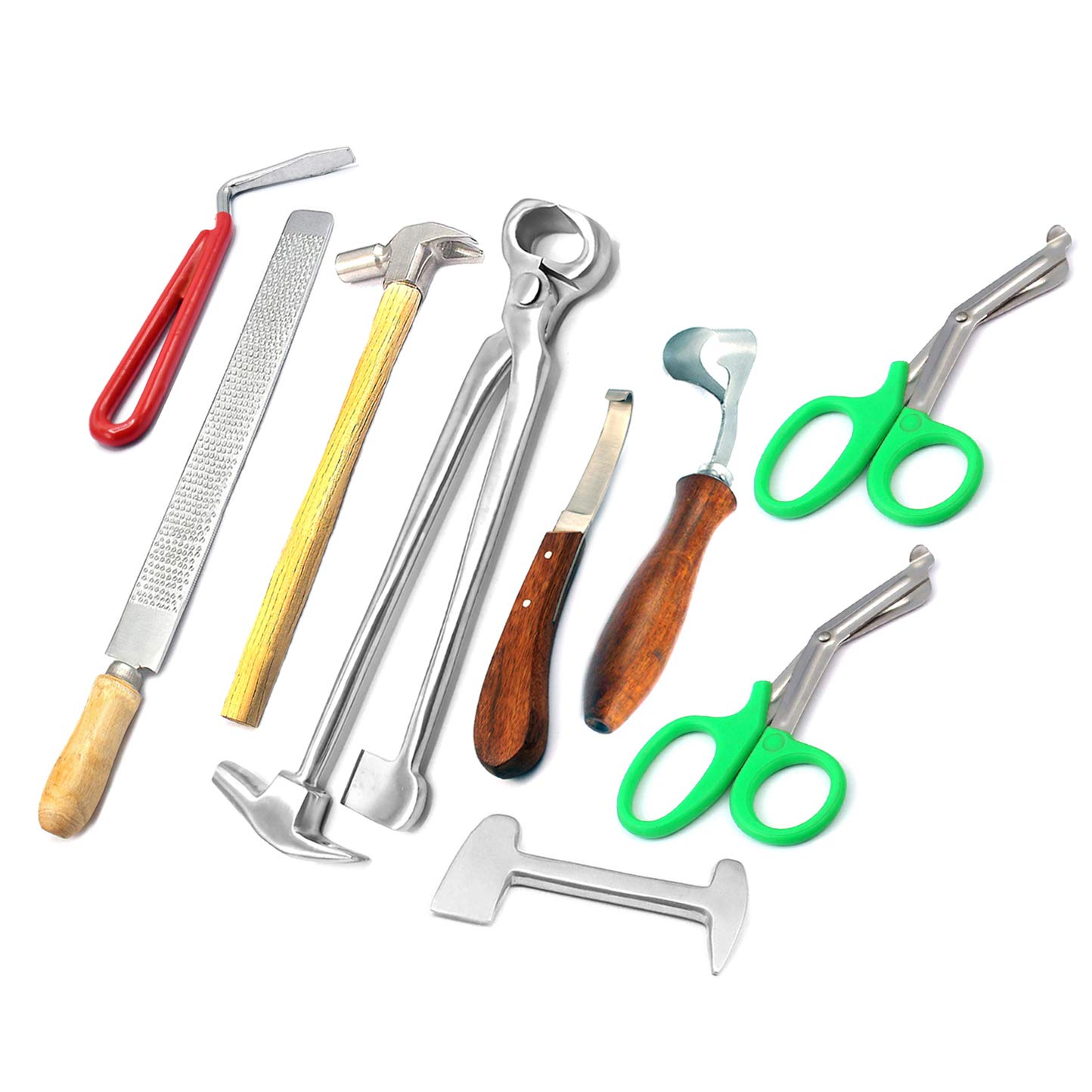 9 Piece Horse Shoe Farrier Hoof Grooming Tool Kit