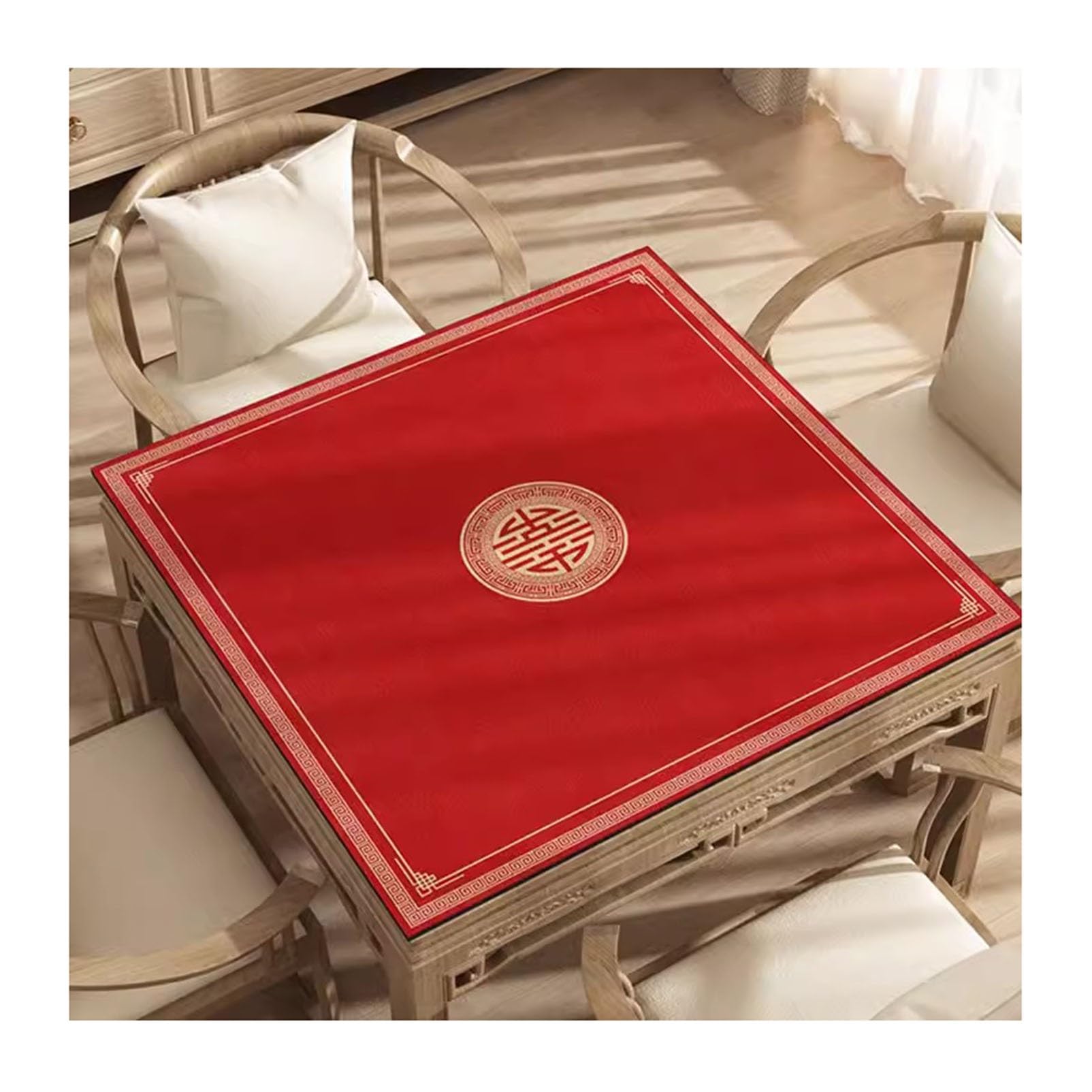 Alfombrilla De Mahjong Cuadrada De 85 Cm Con Bolsa De Transporte – Antideslizante Y Reductora De Ruido, Ideal Para Mesa De Póquer Y Juegos De Mesa