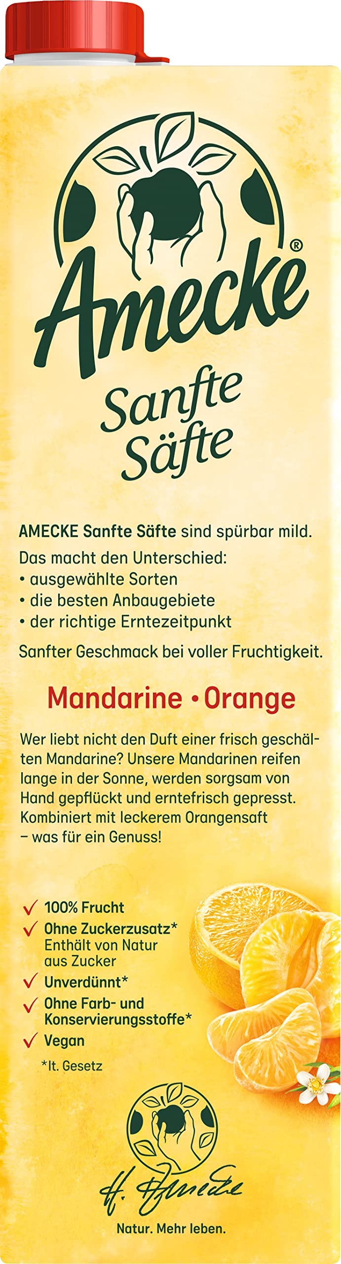 amecke 's suave Zumos Mandarin Naranja, 6 pack (6 x Paquete de 1 L)