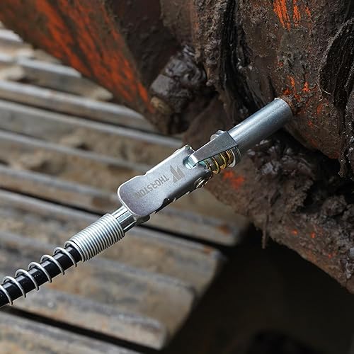 Miniatura 5 de Thorstone Juego de manguera flexible de resorte de 18 pulgadas y acoplador de bloqueo para pistola de engrase  Patente de EE. UU. 29826908