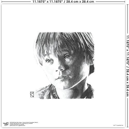 Miniatura 3 de Trends International Gallery Pops Star Wars: Saga - Paquete de arte de pared con bocetos de amenaza fantasma (paquete de 4)