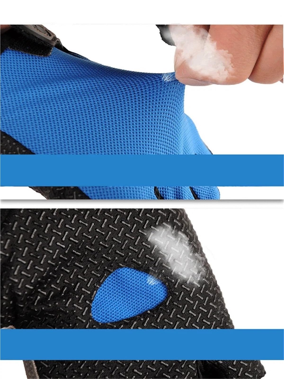 Home Essentials, Guanti da Palestra, Fitness, Traspiranti, Antiscivolo, per Donna e Uomo, con Mezze Dita, Guanti da Ciclismo Senza Dita, per biciclett