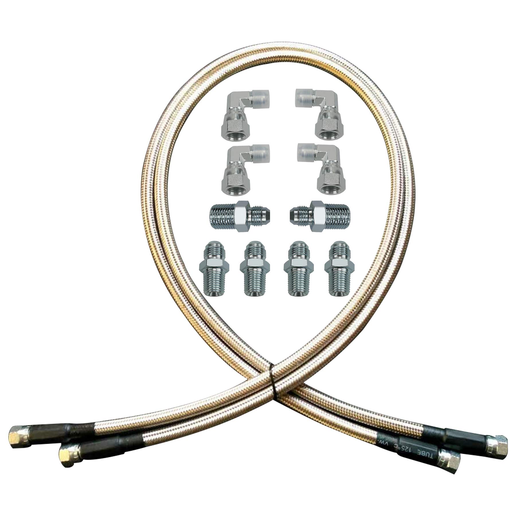 ATeam Performance Braided Flexible Stainless Steel Transmission Cooler