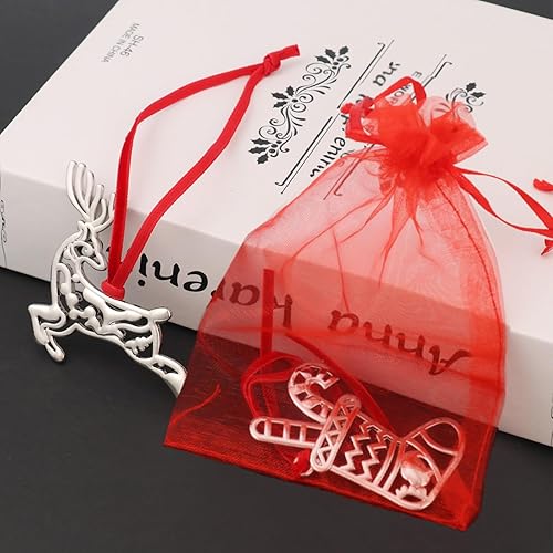 Miniatura 6 de 6 adornos de Navidad de metal con copos de nieve para árbol de Navidad, decoraciones colgantes de Navidad para invierno, decoración de árbol de