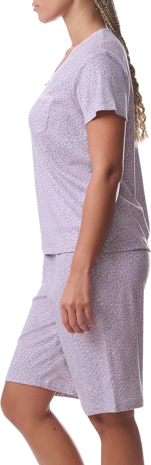 Karen Neuburger womens Short-sleeve Tee and Bermuda Short Pajama Set - Image 4