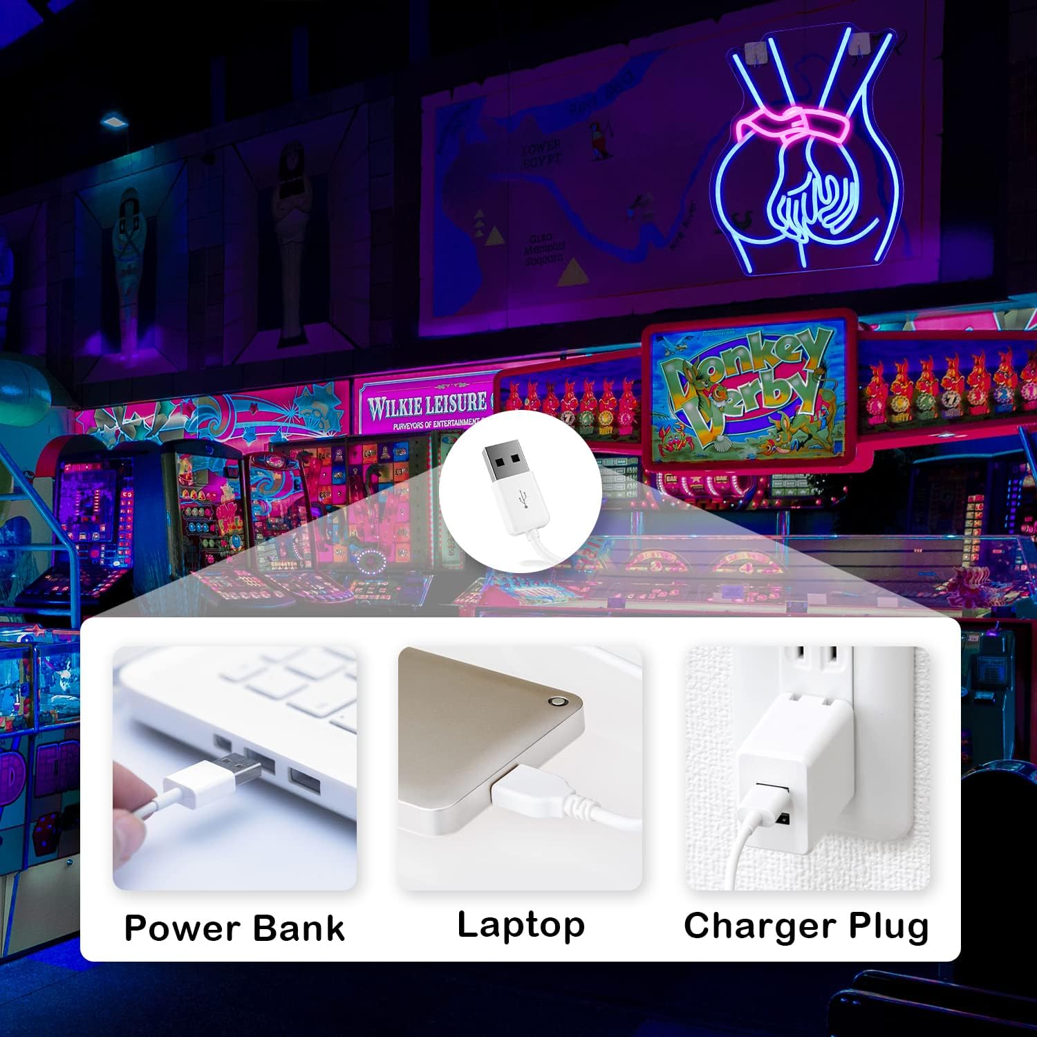 Looklight Lady Neon Sign,Neon Sign for Wall Decor,Lady Back Neon Light Up Sign,LED Sign Blue Neon Sign for Bedroom Man Cave Game Room Home Party Art Decor,Bar,Club