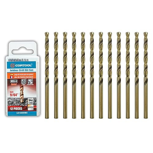 Miniatura 12 de Juego de brocas de cobalto de 7/16 pulgadas (6 piezas), juego de brocas de metal M35 HSS de longitud Jobber con torsión para metal duro, acero