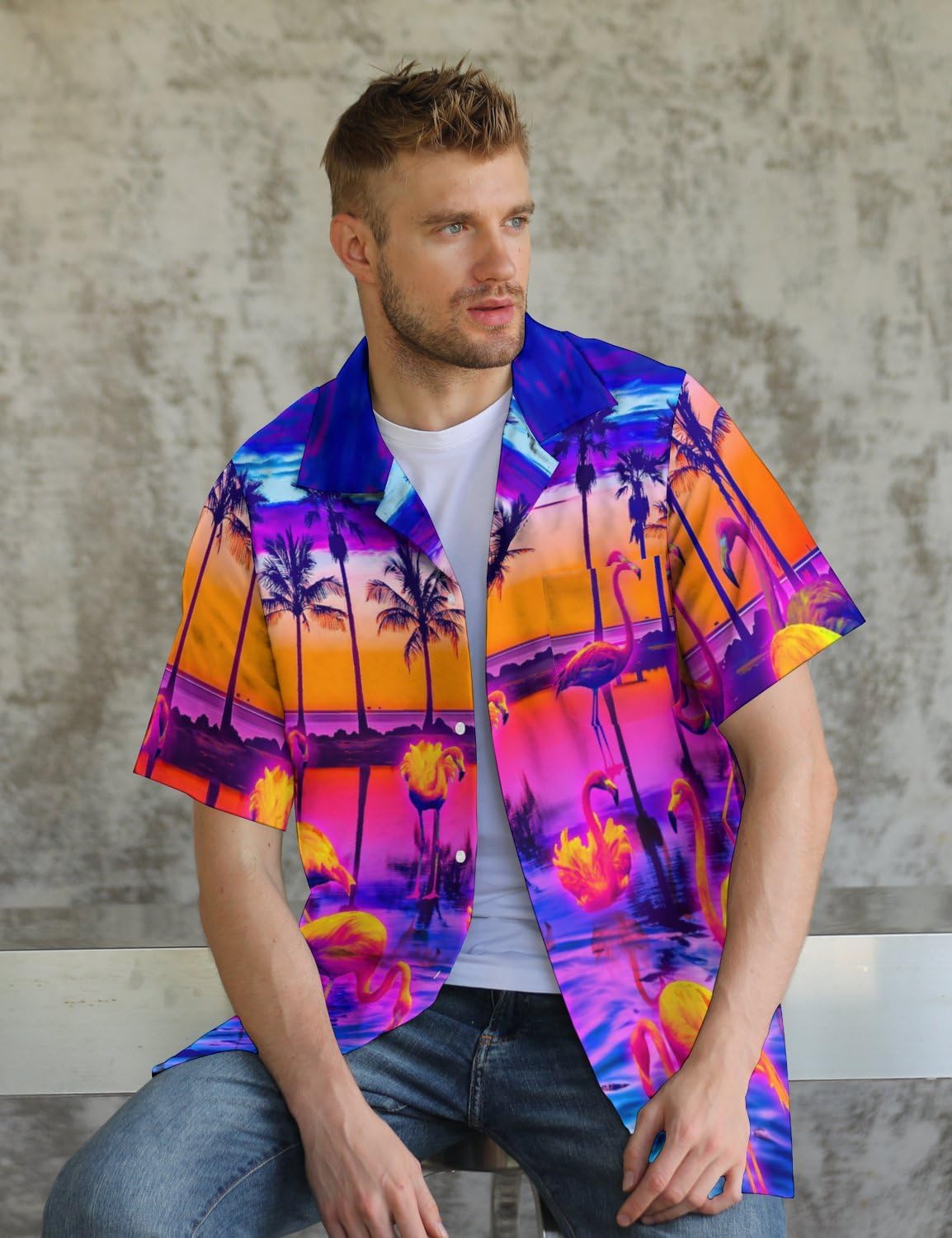 Hawaiian Shirt for Men Casual Print Short Sleeve Button Down Shirt Summer Beach Shirts - Image 6