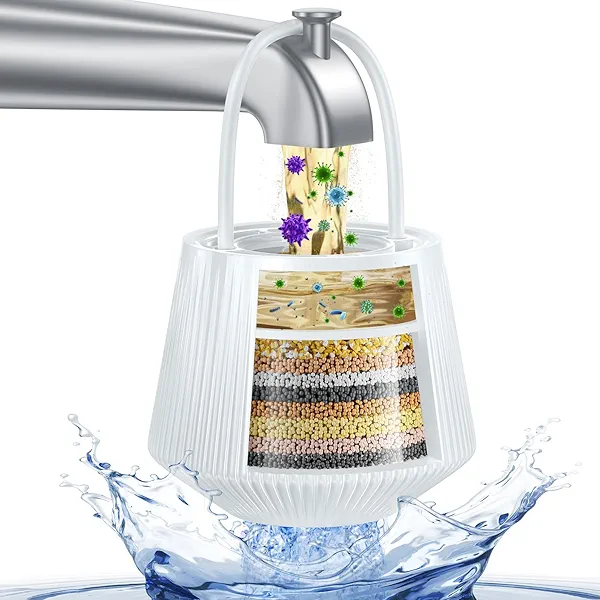 Next-Gen Bathtub Water Filter for Faucet | Removes 95% Chlorine, Lead, Fluoride & Heavy Metals | Softens Water, Hard Water Balance | Safe Bath Filter for tub, Babies, Kids & Family Skincare