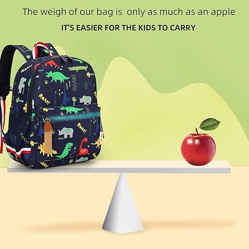 Miniatura 6 de willikiva Cartoon Bus 12 - Mochila de jardín de infantes para niños y niñas, mochila impermeable para niños preescolares con correa y arnés de