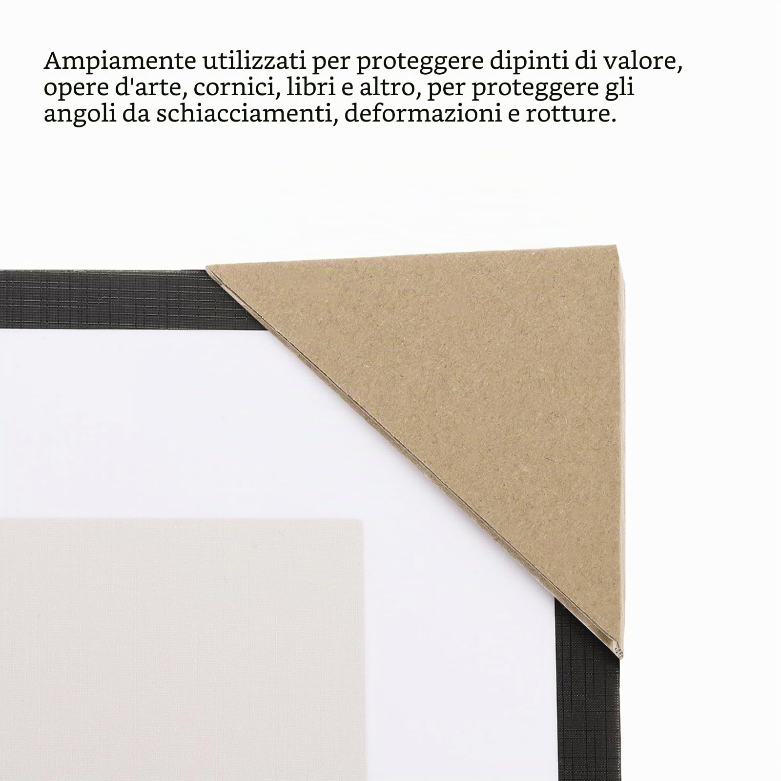 QUARKZMAN Protezione Angolare in Cartone Regolabile, Protezione per Bordi in Cartone 7x7x3cm Pacco da 100