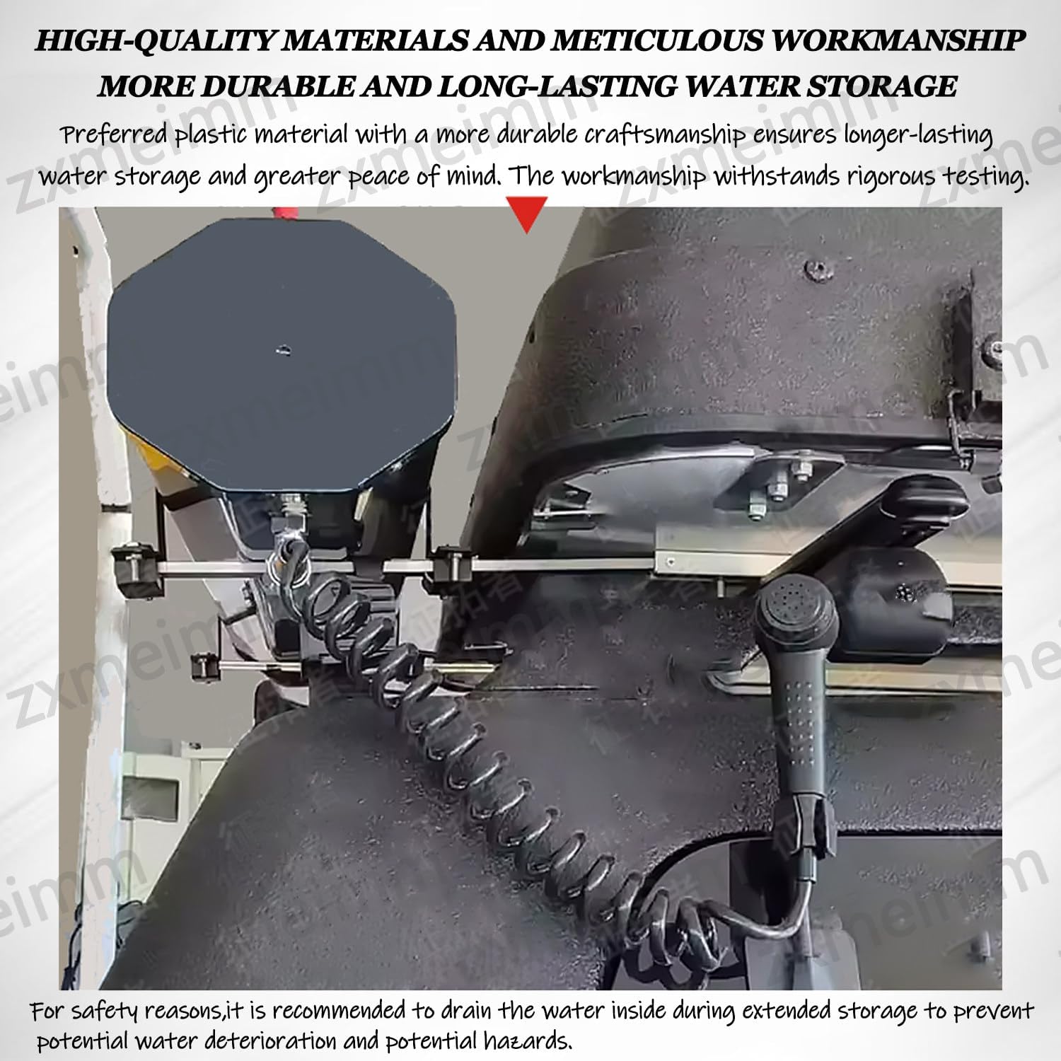 Roof Rack Mount Road Shower, Pressurized Water Tank for Camping Shower w/Water Pipe & Shower Headt, Portable Camping Shower for Vehicle Truck SUV Sedan RV 20L