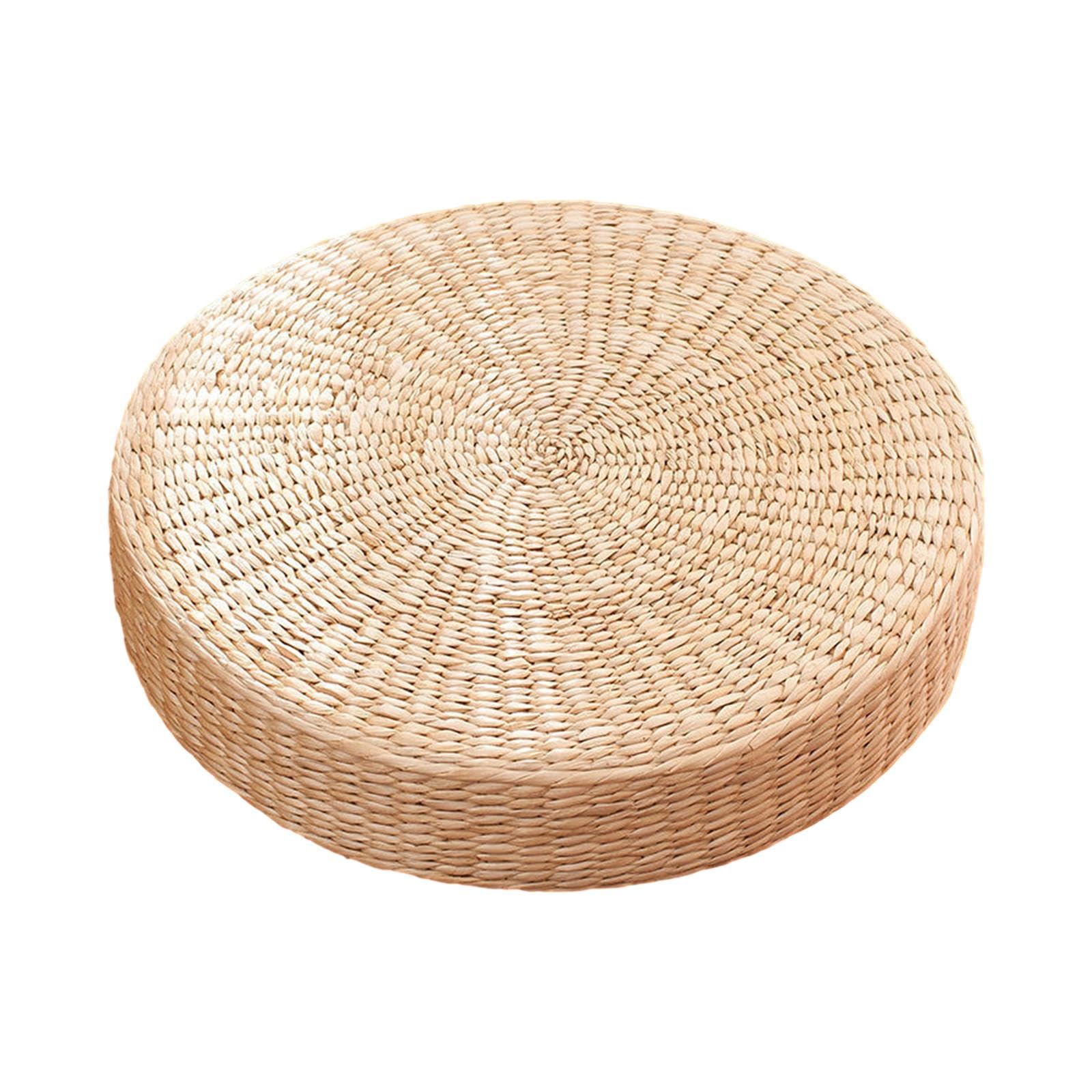 Coussin assise relaxation antidérapant en paille robuste