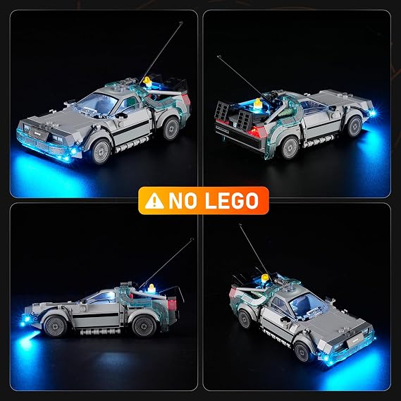 LIGHTAILING Led Light for Lego-77256 Time-Machine from Back to the Future - Easy Install, Hidden Wiring, Home Decor & Gift-Ready (Model Not Included)