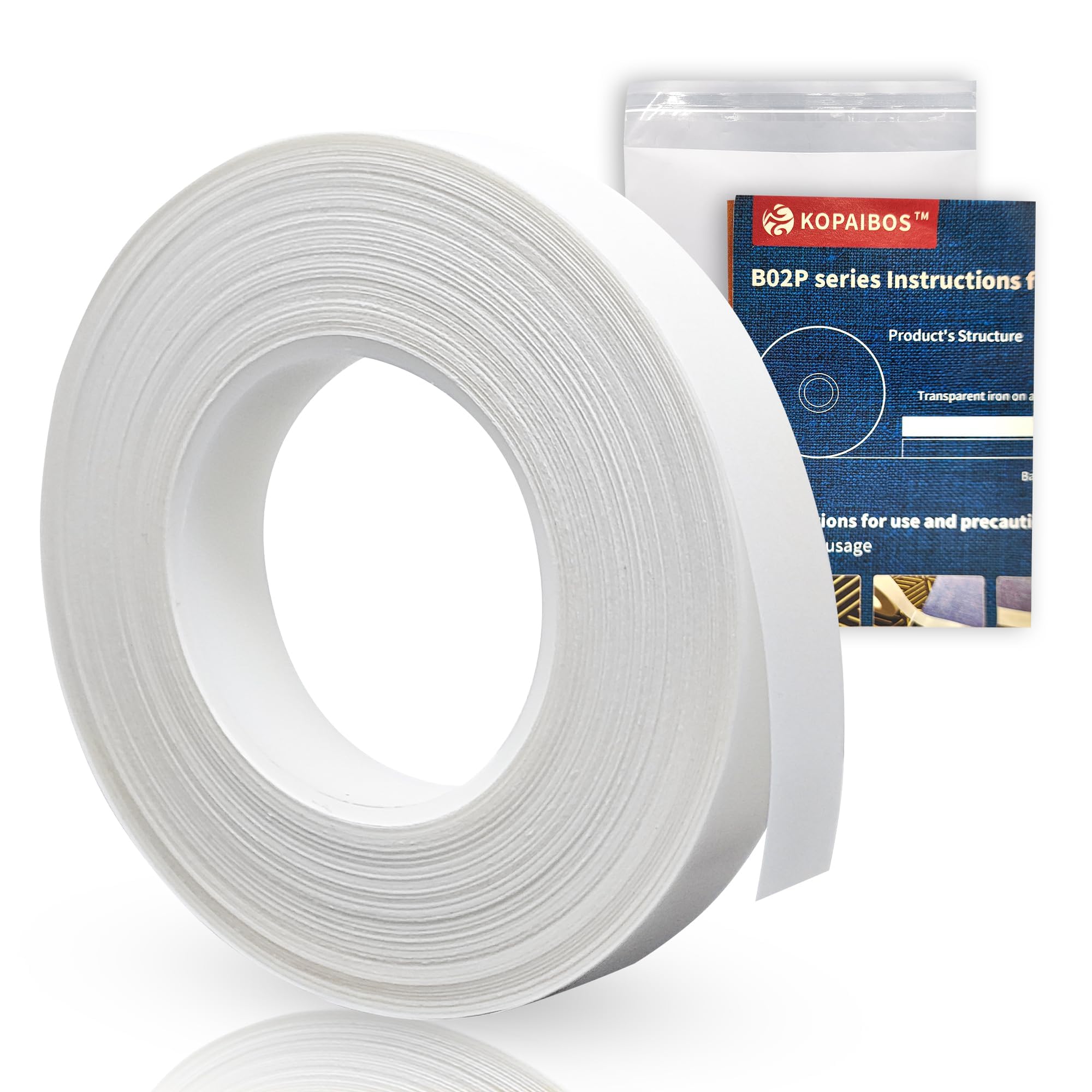 KEPAIBOS Double Sided Iron On Adhesive Hem Tape with Backing Easy-Iron Washable Fusible No Sew Tape for Fabric (Lightweight, 1/2 Inch 54 Yards)