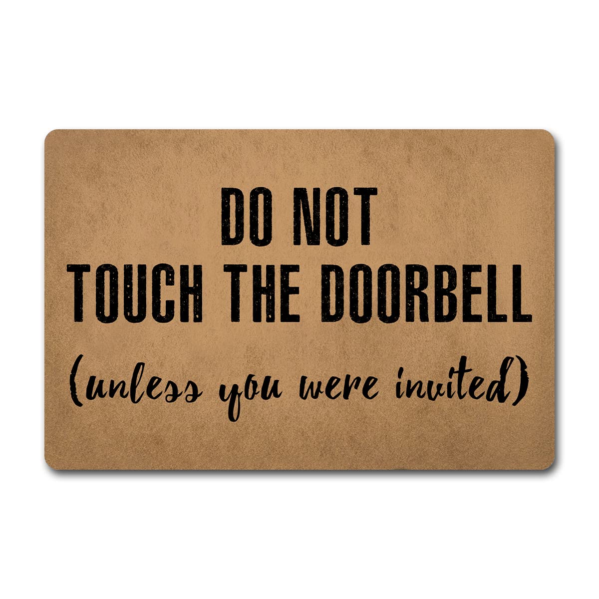 Funny Welcome Doormats Decorative Area Rugs for Front Porch Decor Do Not Touch The Doorbell Unless You Were Invited Personalized Kitchen Rugs With