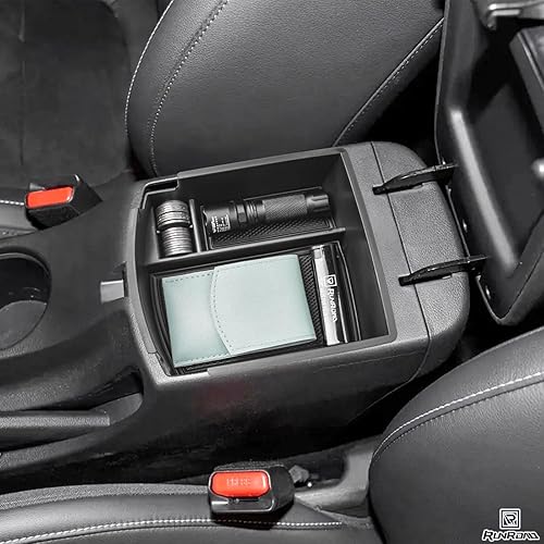 Miniatura 7 de RUNROAD Bandeja organizadora de consola central compatible con accesorios Hyundai Kona 2018-2023, bandeja para reposabrazos de inserción, caja de