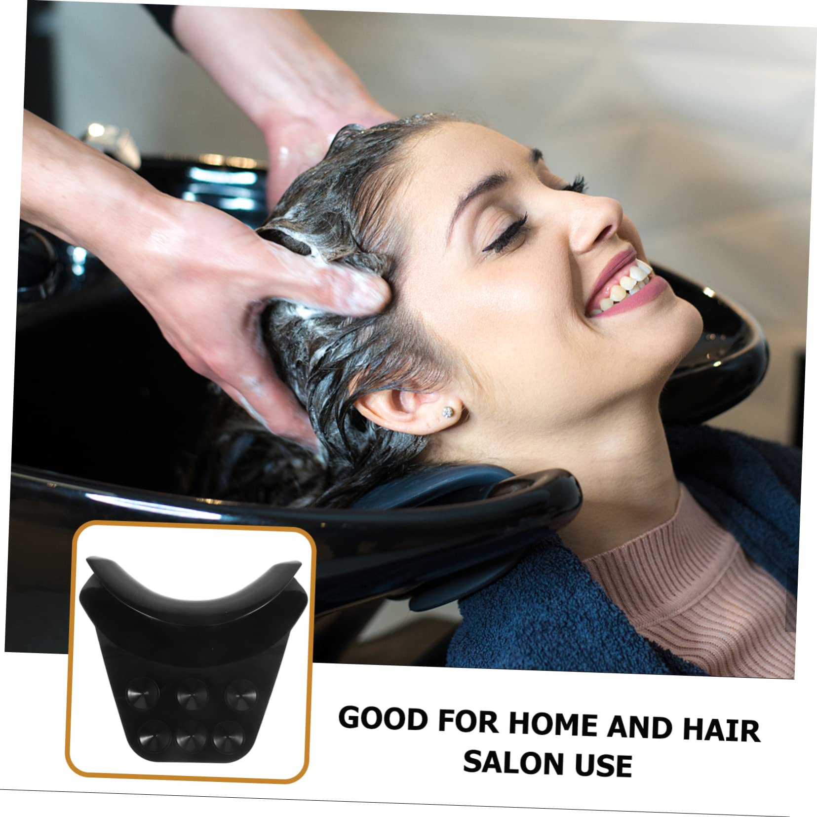 3 Stück Kopf wasch Kissen nackenstützkissen Silikonhalskissen Friseur Hair Spa Halskissen Nackenkissen Schönheitssalonkissen Hair Spa Nackenstütze Kissen für Hals Kieselgel Schwarz