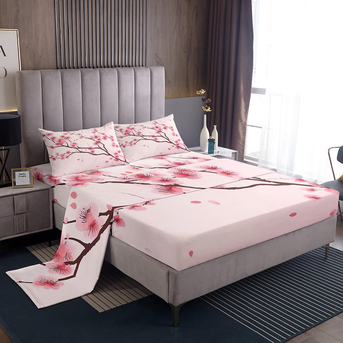 Erosebridal Cherry Blossoms Bed Sheets