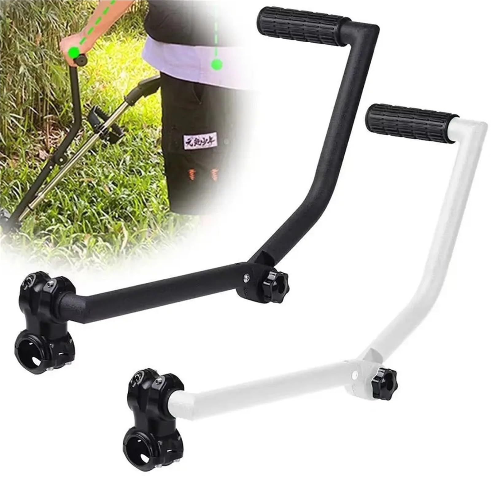 Mango De Deshierba con Agarre Ángulo Ajustable para desbrozadora | Mango for desmalezar(Black)