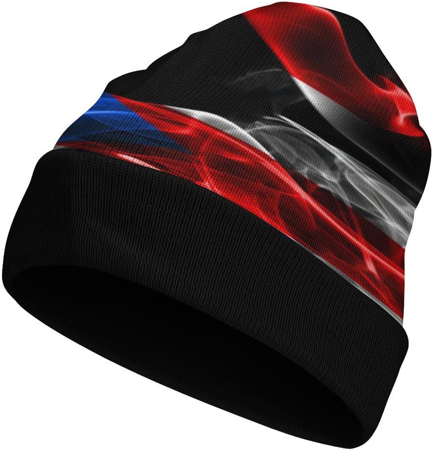 Zakqeik Palestine Flag Beanie Knitted Hat for Men Women Loose Knitted Skull-Cap Winter Warm Headwear Beanies