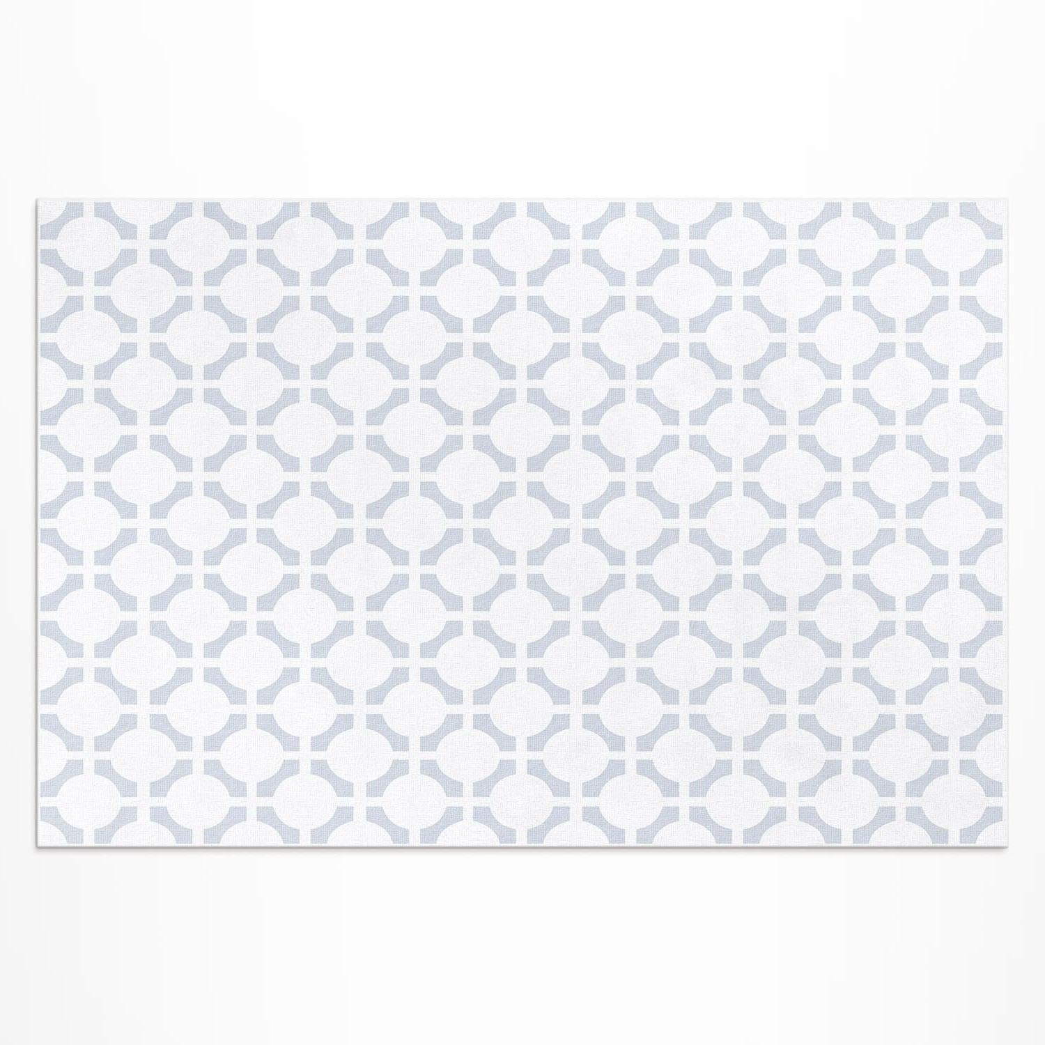 Tapis de balcon géométrique en vinyle pour créer un coin détente sur votre porche