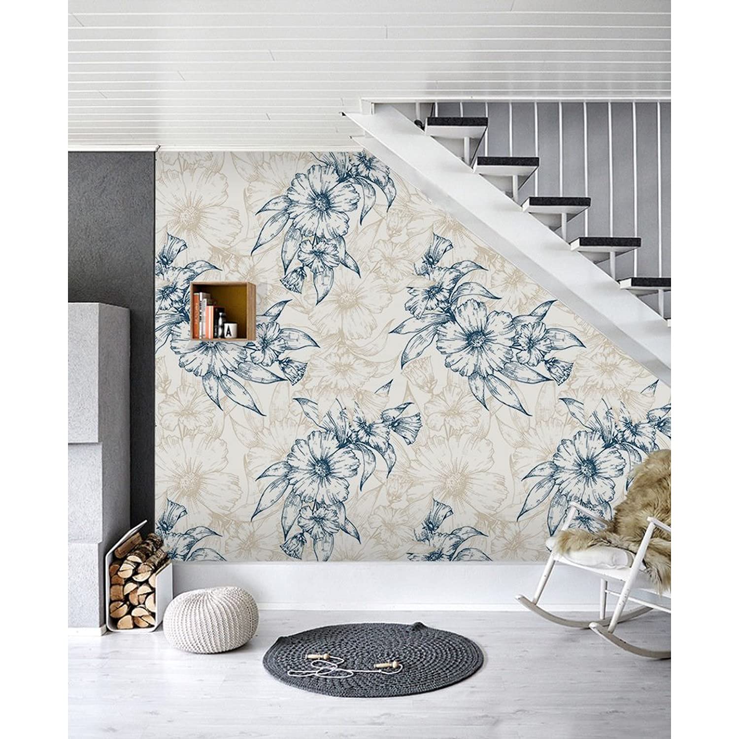Fotomurale autoadhesivo floralgolden Coloray Magic-Stick 208x146 cm para pared tapiz impermeable