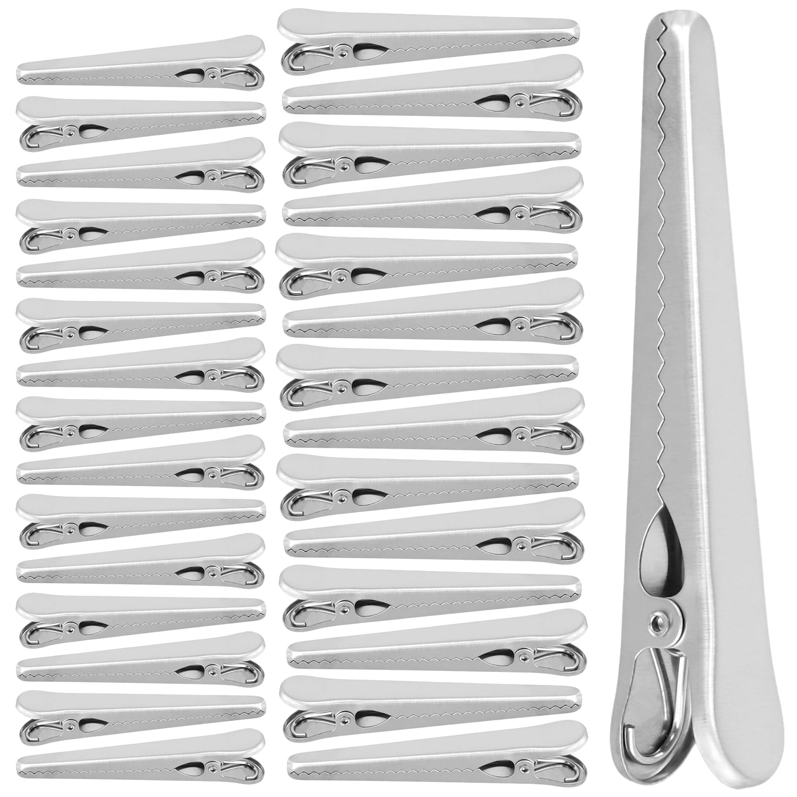 Pince sachet alimentaire inox clips fermeture sac pain café snacks bureau