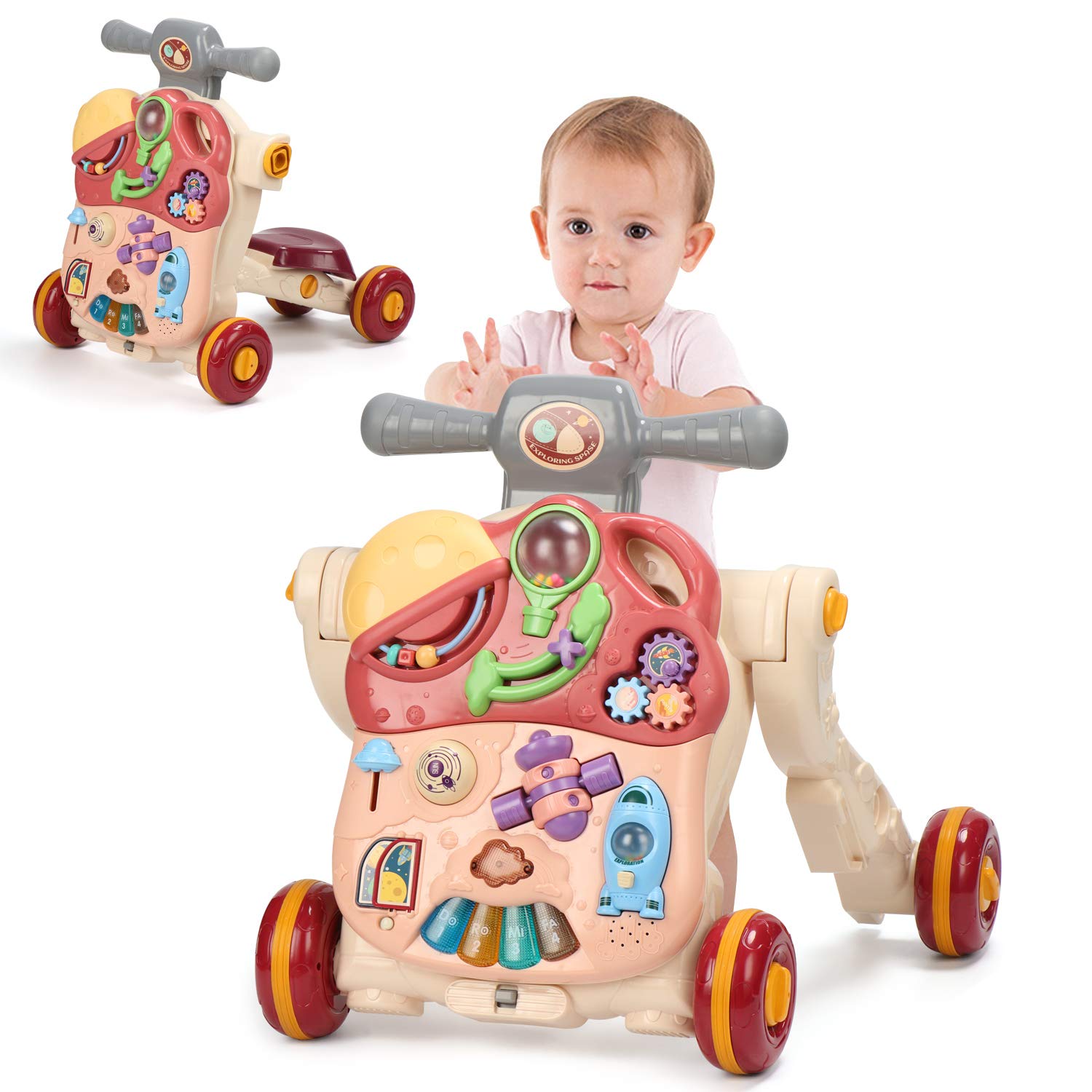 Buy 4 in 1 Sit to Stand Walker, Kids Early Educational Activity Center