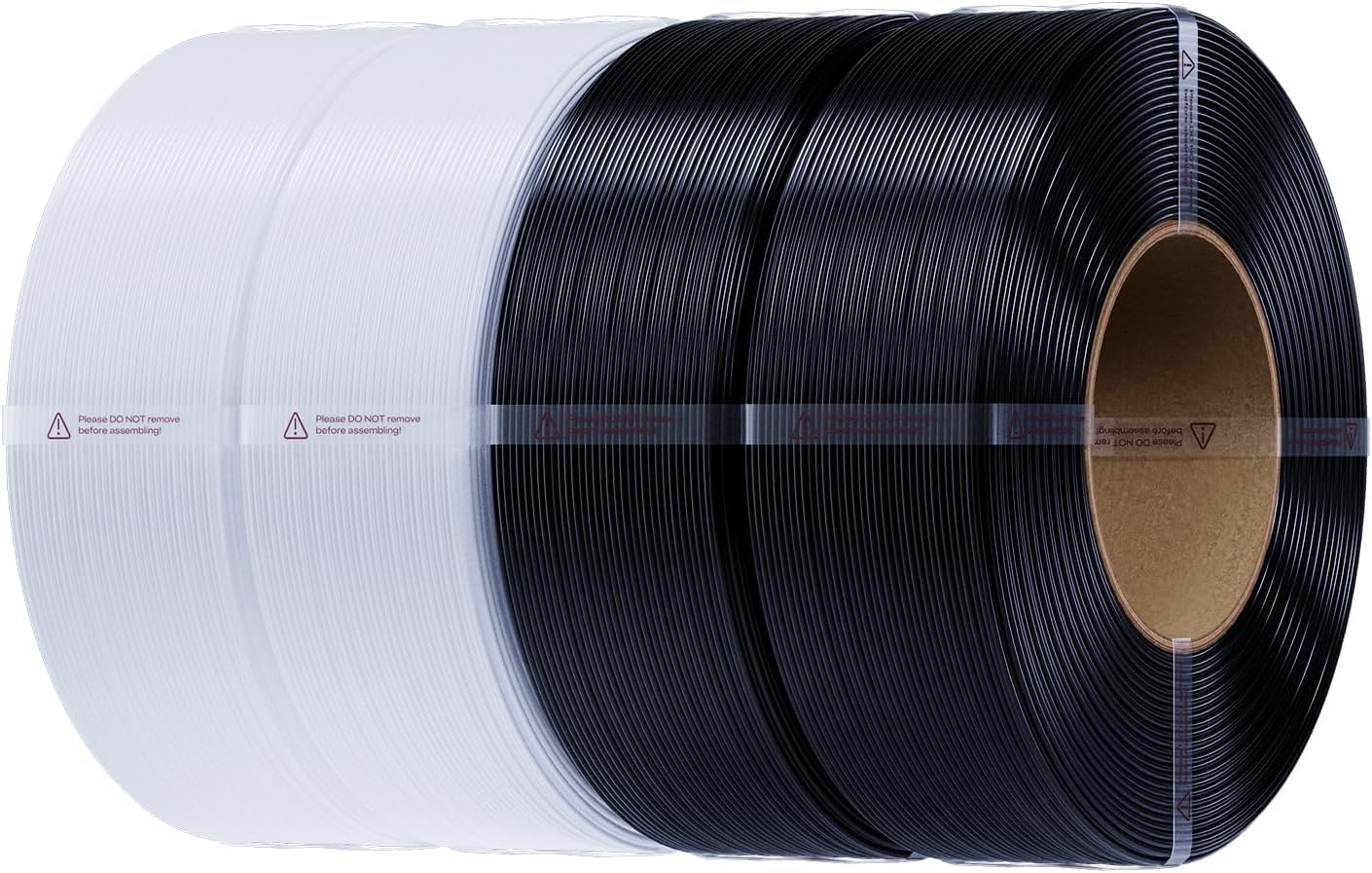 Creality 1,75 mm CR-PETG filament do wkładu PETG bez szpuli do drukarki 3D, dokładność wymiarowa +/- 0,02 mm, doskonała stabilność, 4 kg, czarno-biały