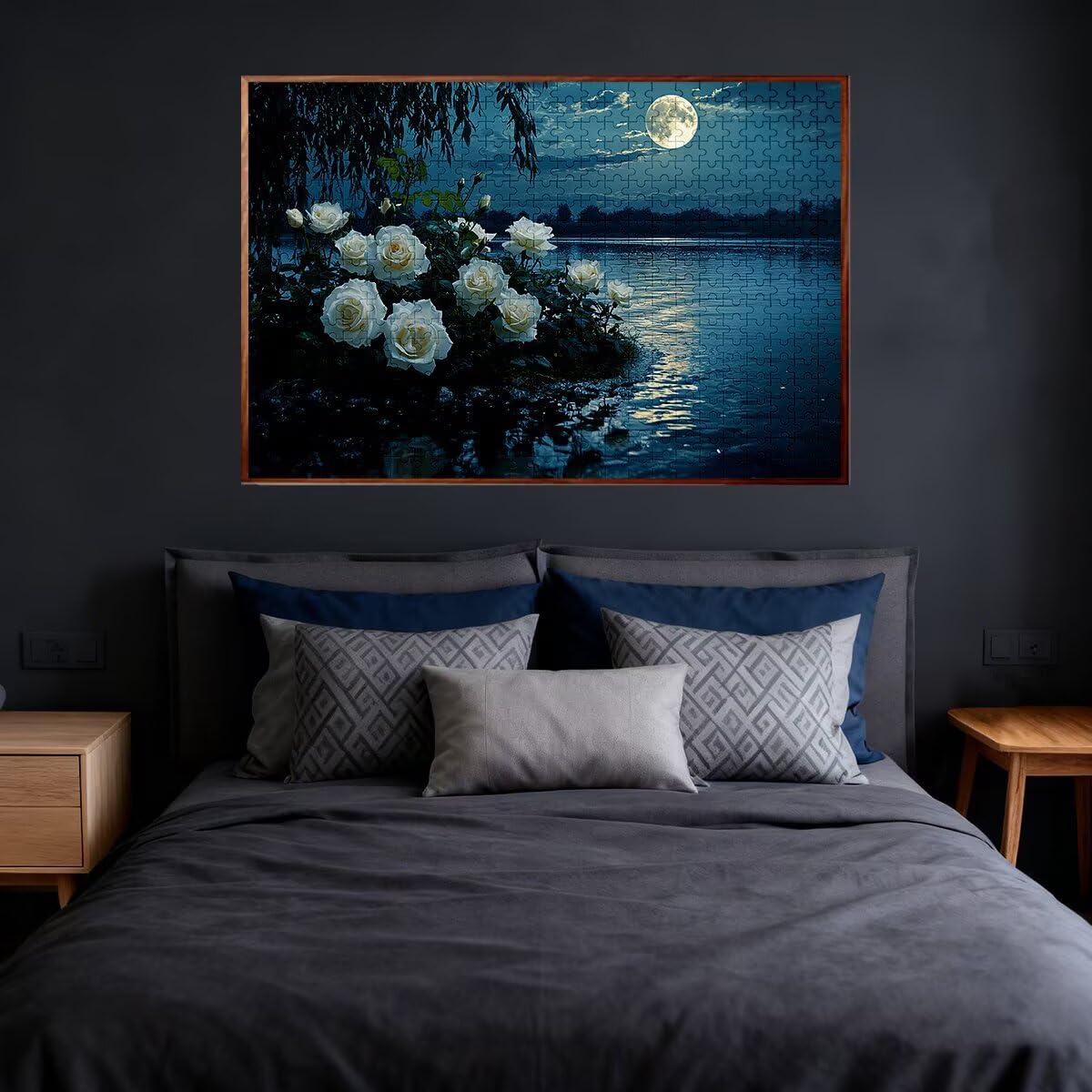 Puzzle 2000 elementów dla dorosłych, kwiaty, morskie puzzle dla dorosłych, Impossible Puzzle dla całej rodziny, klasyczne puzzle z ekskluzywnym pudełkiem do pakowania prezentów, drewniane puzzle do