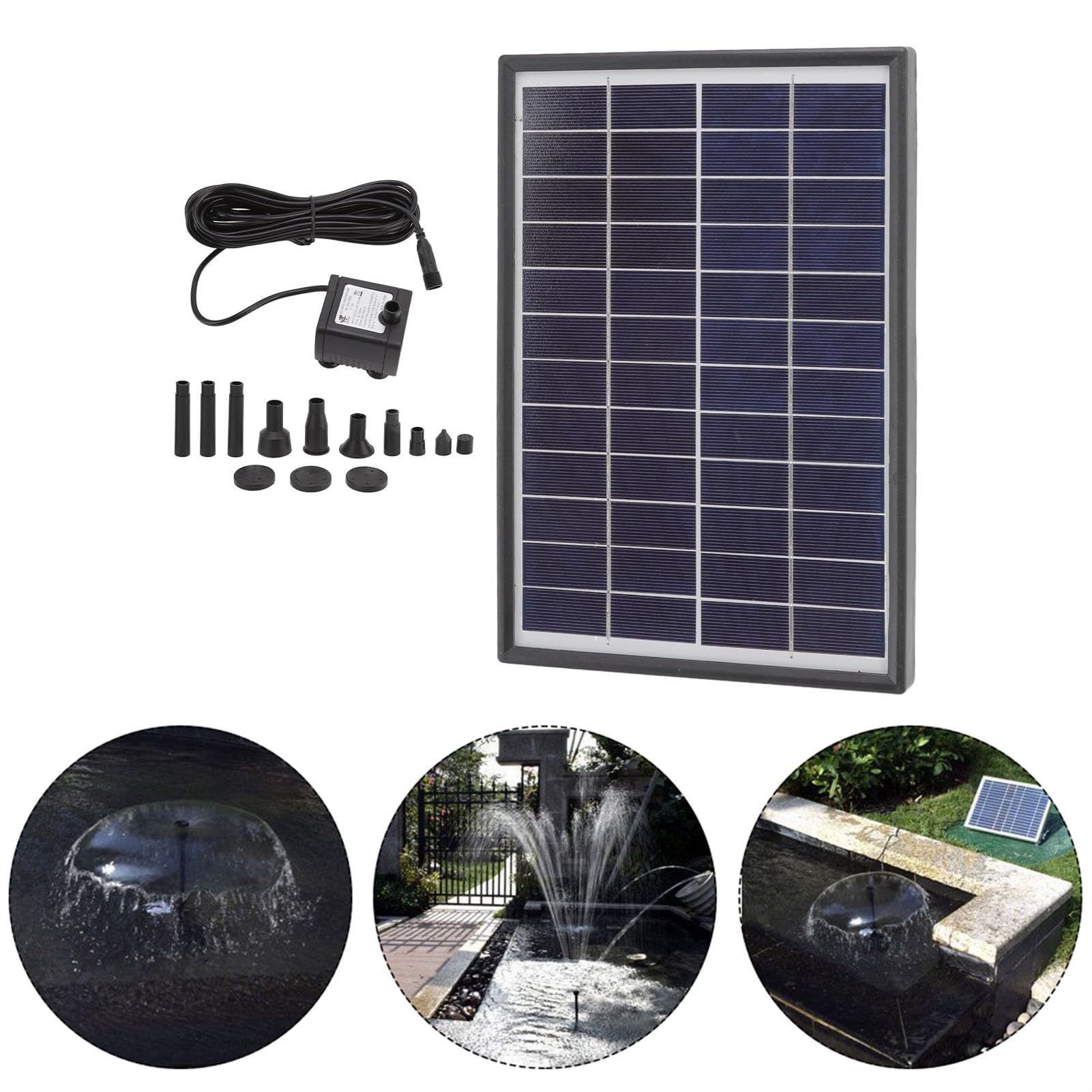 Pompa Solare per Fontana con Filtro Anti-ostruzione
