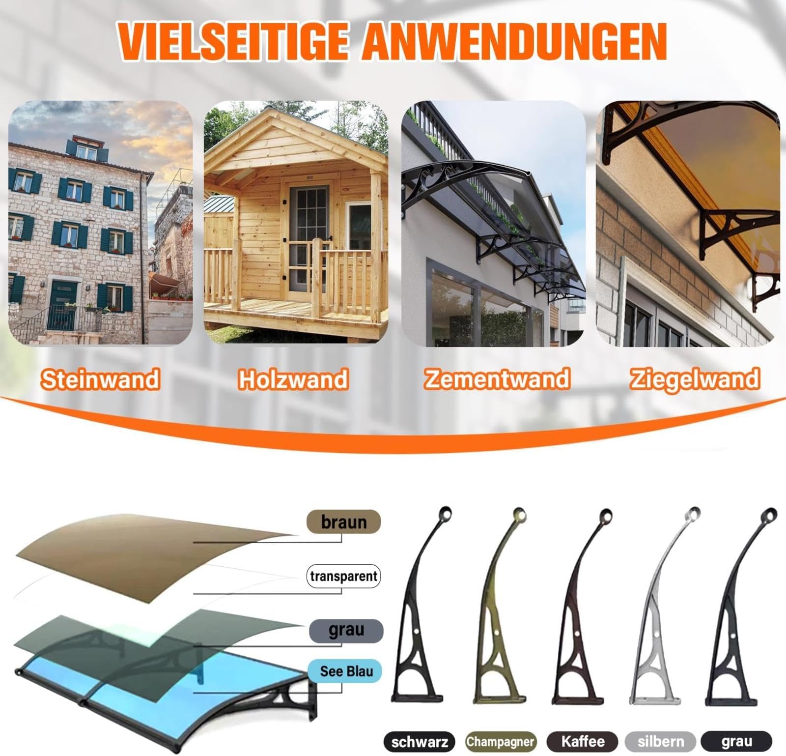 Osłona przeciwdeszczowa na zewnątrz 80 x 120 cm – odporna na warunki atmosferyczne aluminiowa rama i trwałe tworzywo PCW, idealna na kemping, patio i imprezy plenerowe - rozwiązanie do schronienia w