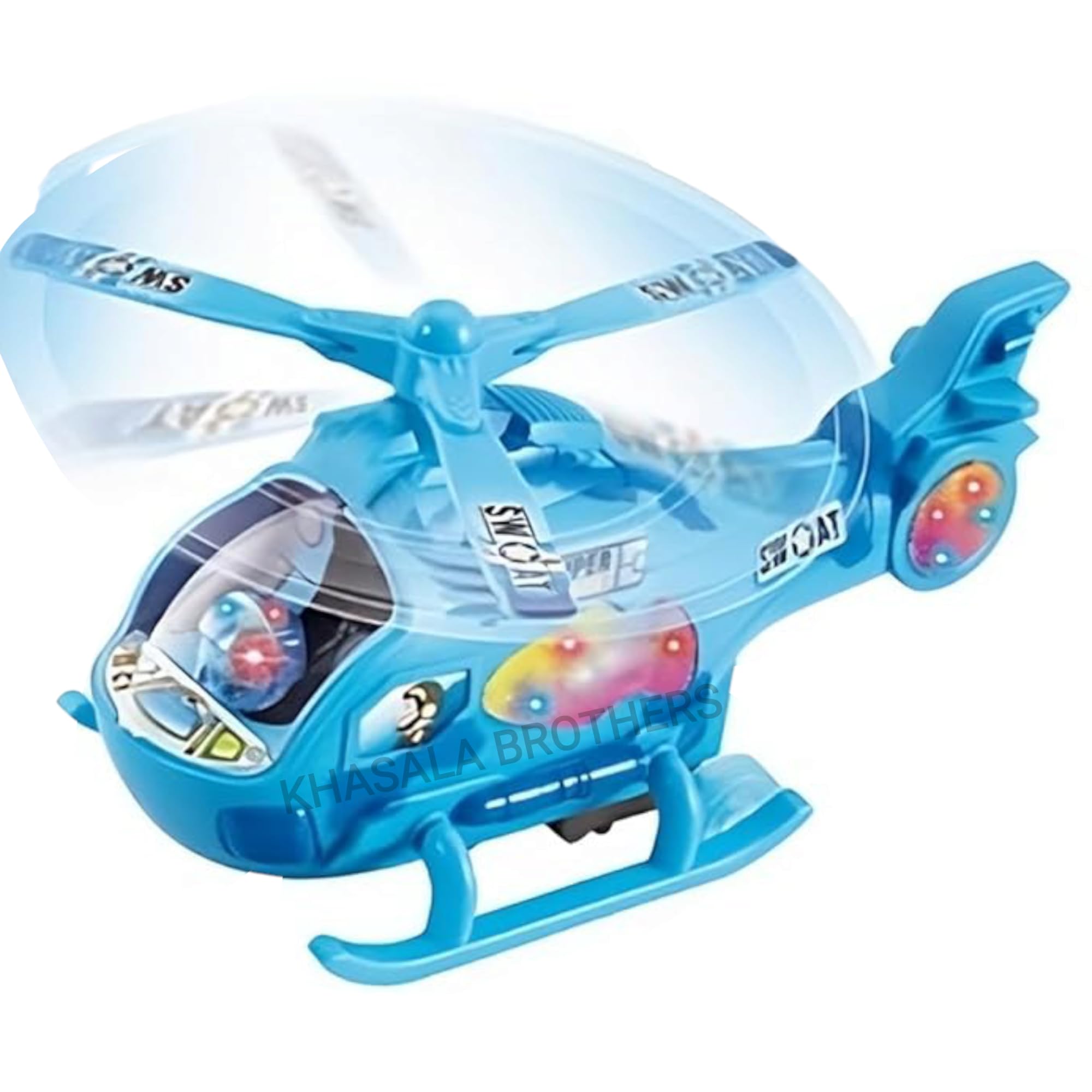 Musical Fighter Helicopter Toy with Attractive Flash Light and Music for Kids, 360 Degree Rotation Bump and Go Action Aeroplane Toy for Kids (Multicolor)