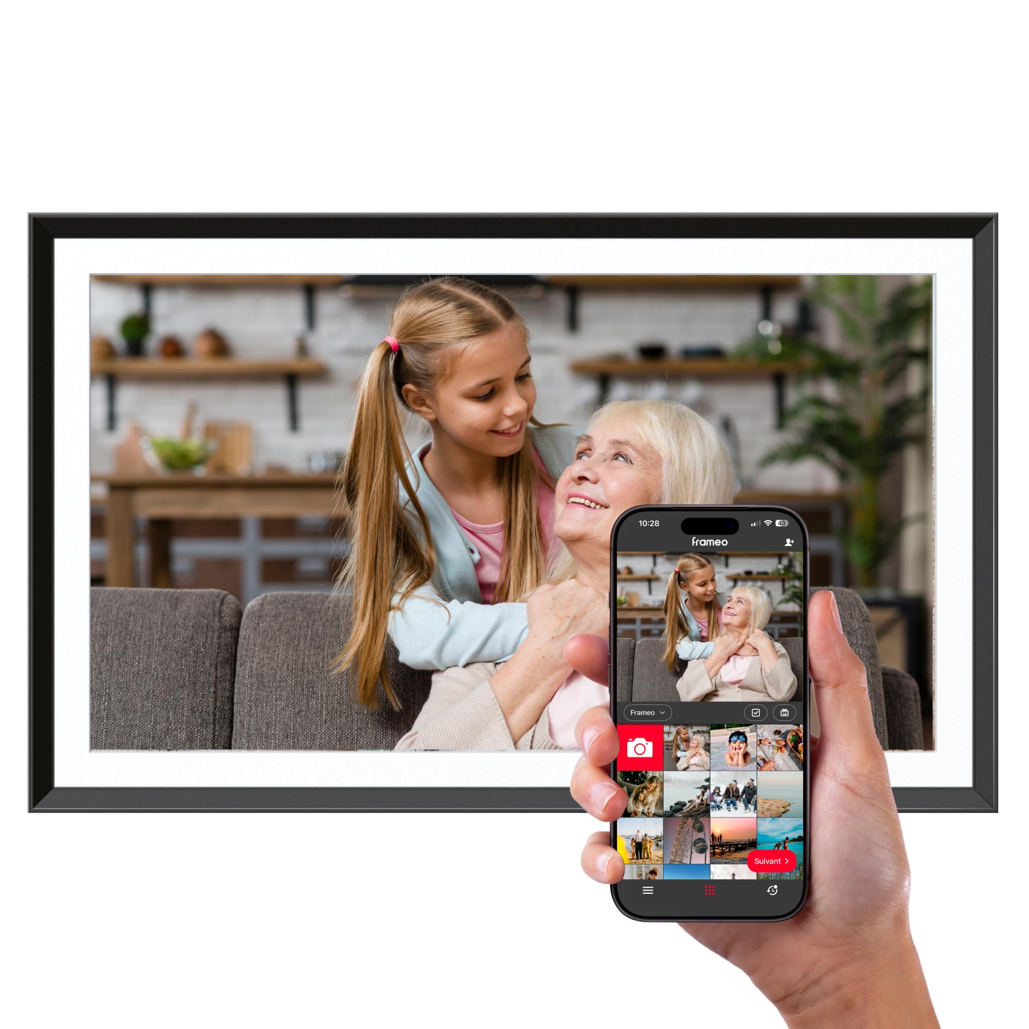 AGFA Photo Realiview APF1560WIFI - Marco de Fotos Digital con WiFi y 32 GB de Memoria integrada - Compartir Fotos y víd…