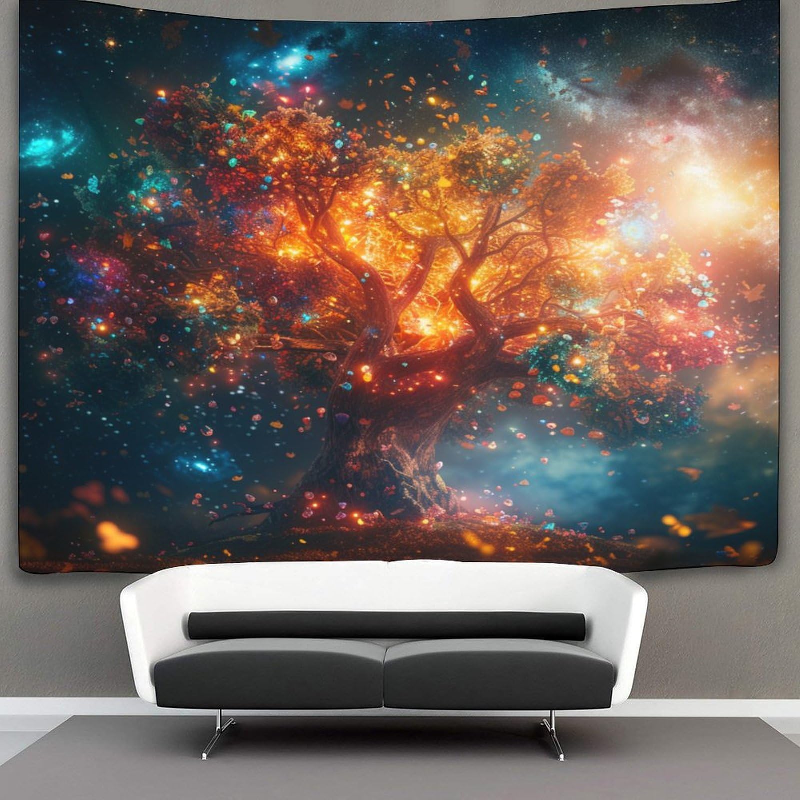 kaiyun Plant Tapestry Life Tree Wall Hanging Tapestries for Bedroom Living Room Apartment Dorm Decorations Wall Art Decor 130cmx150cm