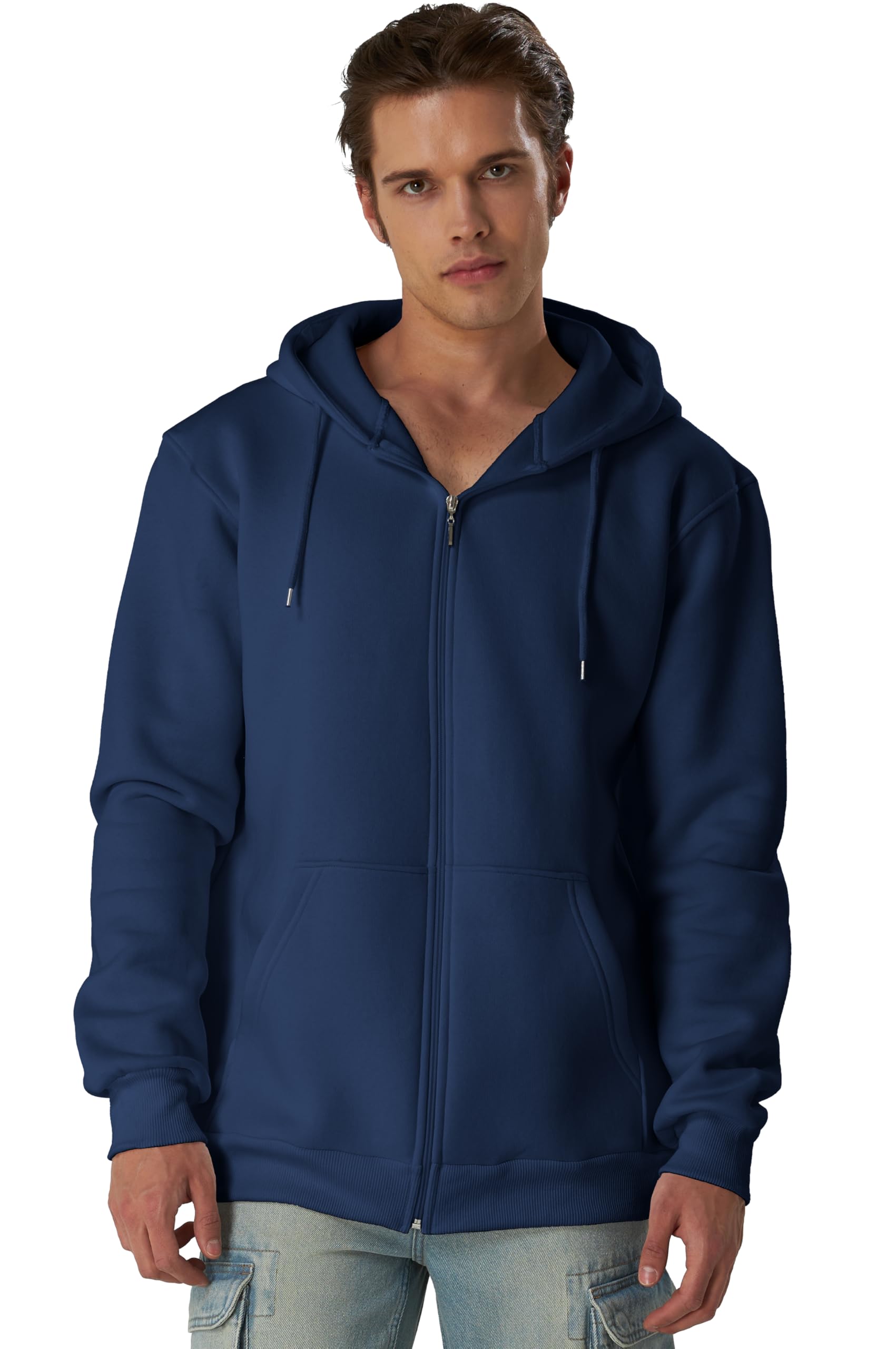 Smith & Solo Herren Kapuzenpullover – Kapuzenjacke reißverschluss, Sweatshirt Pullover Langarm – Slim – Fit – Training – Hoodie – Pulli – Hochwertige Baumwollmischung Männer