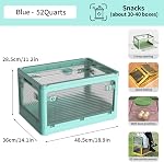 50L Stackable Storage Bins with 3 Lids, Storage Box and Containers | Collapsible Storage Organizer for Camping, Home Storage, Innovative 5-Sided Opening Design, Tool-Free Assembly, 3 PACK