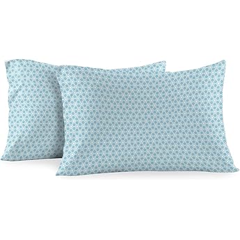 Tribeca Living King German Flannel Pillowcases, Set of 2, 200-GSM Heavyweight Cotton, Grey/Wet Weather