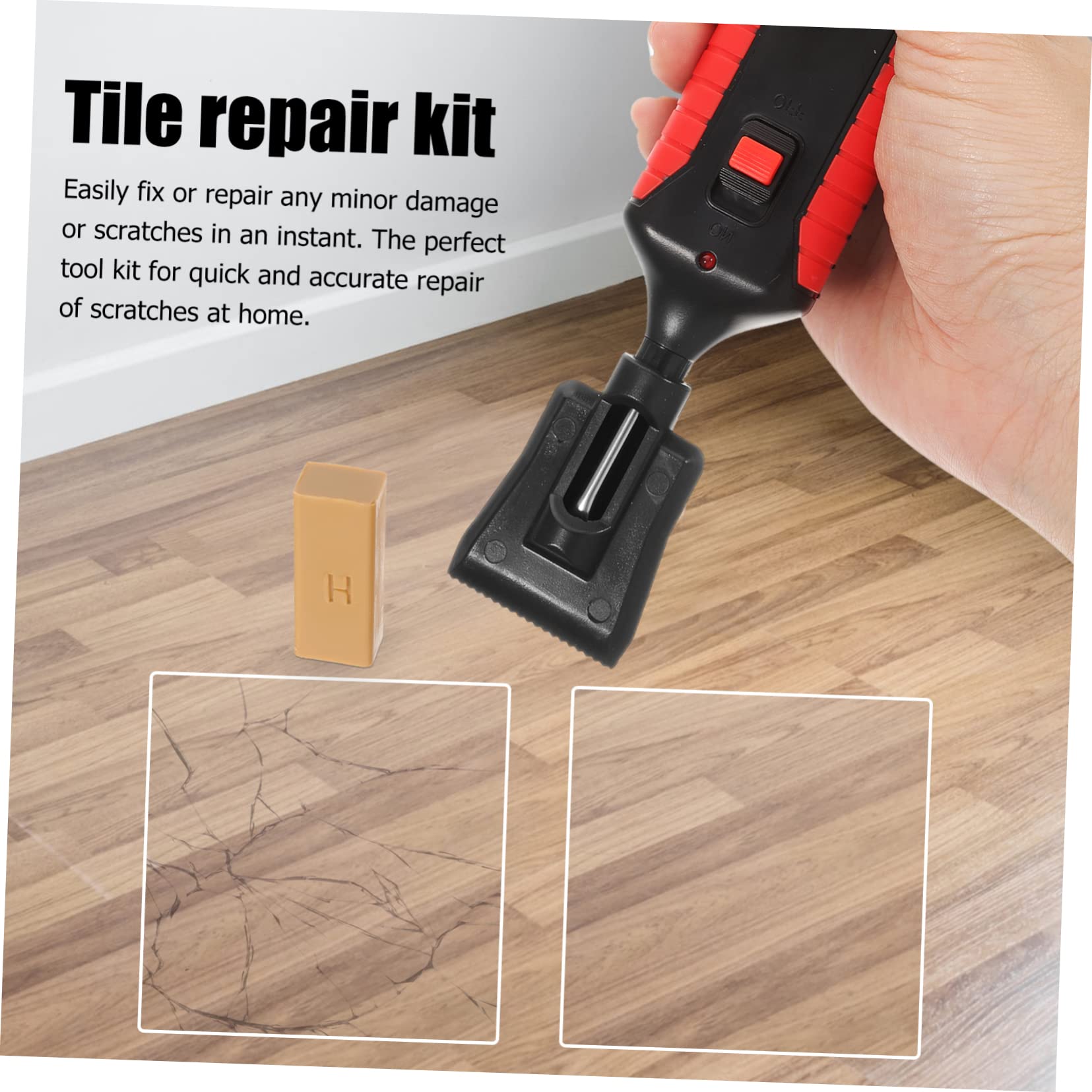 Laminat Reparaturset 1 Satz Wachs für Holz und Bodenkratzer