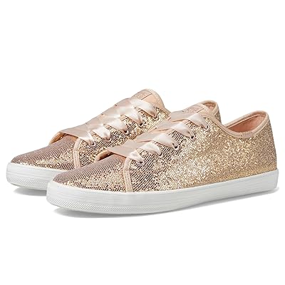 Keds Kids Kickstart Celebrations (Little Kid/Big Kid) Girls Shoes Rose Gold Sparkle