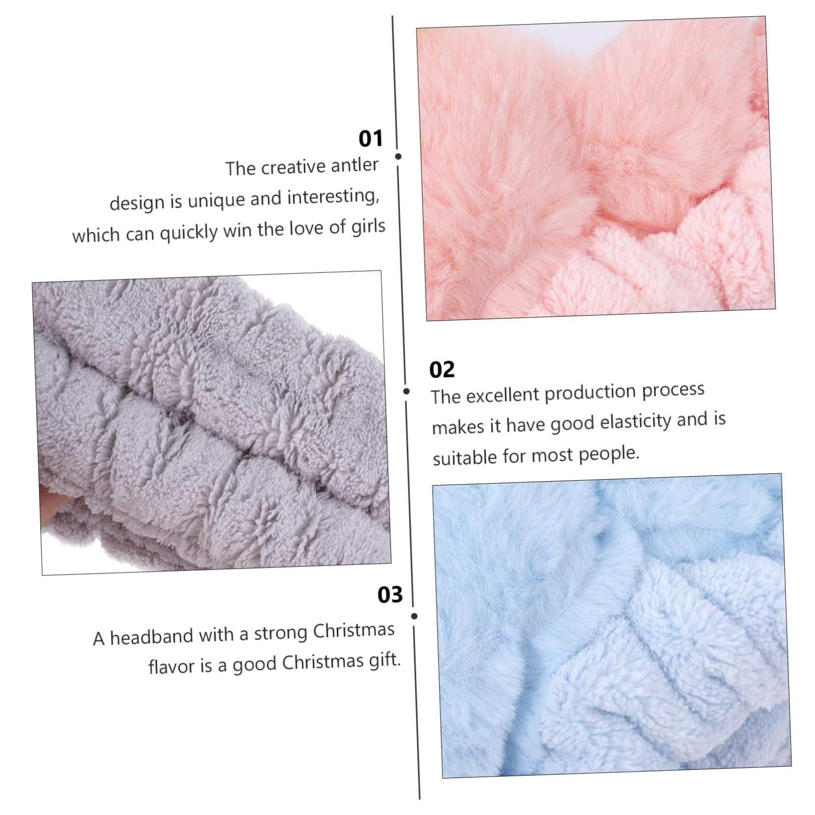 DOITOOL 9 Pz per cosmetica per il lavaggio del viso tiara fasce per in vello di corallo fasce elastiche per Terme trucco Rossore