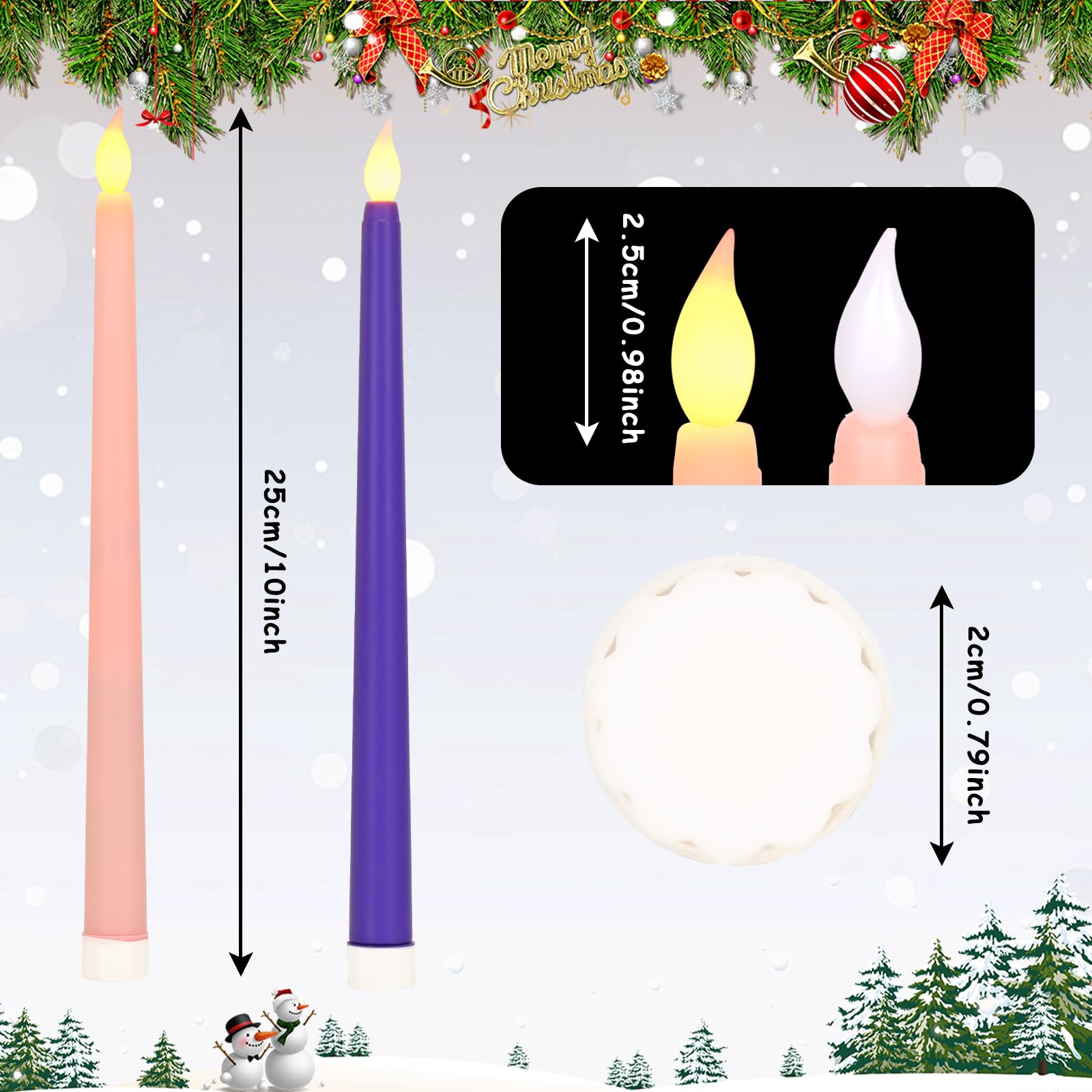 Waipfaru Lot de 6 couronnes de l'Avent avec 5 bougies artificielles sans flamme, couronne de l'Avent de 30,5 cm et ensemble de bougies, décorations de table pour table, intérieur, maison, église