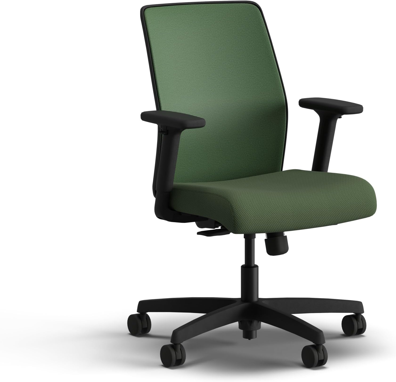 HON Ignition 2.0 Low Back Task Chair, Spectrum Mesh, Standard Synchro-Tilt Control, Office Chair with Lumbar Support, Height and Width Adjustable Arms, Black Frame, Leaf