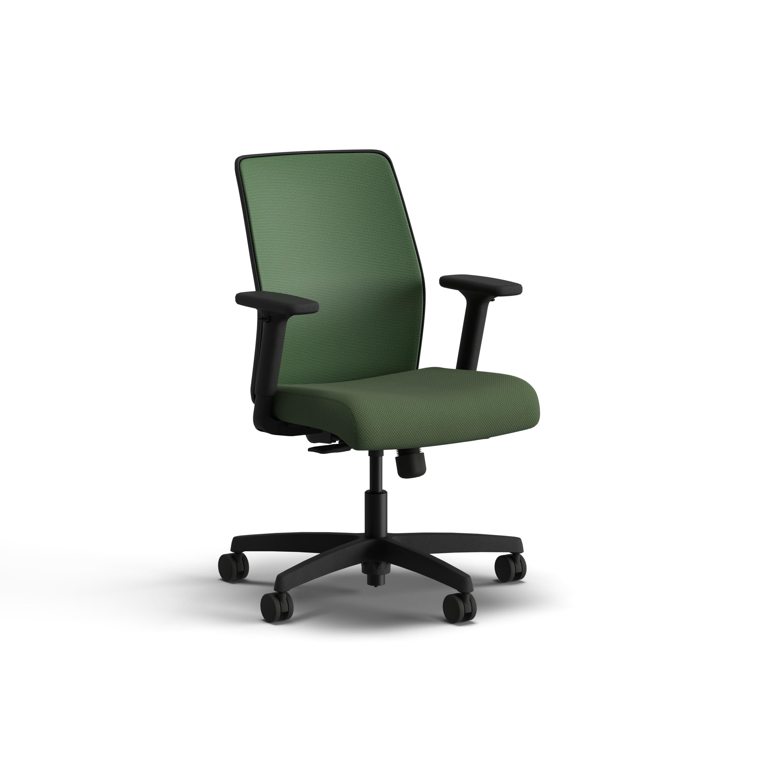 HON Ignition 2.0 Low Back Task Chair, Spectrum Mesh, Standard Synchro-Tilt Control, Office Chair with Lumbar Support, Height and Width Adjustable Arms, Black Frame, Leaf