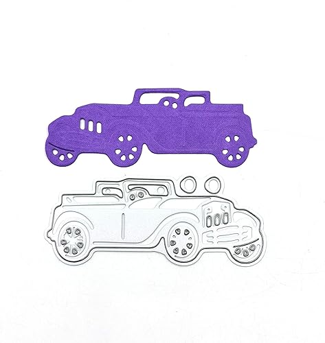 Miniatura 5 de Metal 2 troqueles clásicos de corte de coche para hacer tarjetas, troqueles de camión de automóvil, troqueles de vehículos, herramienta de estampado