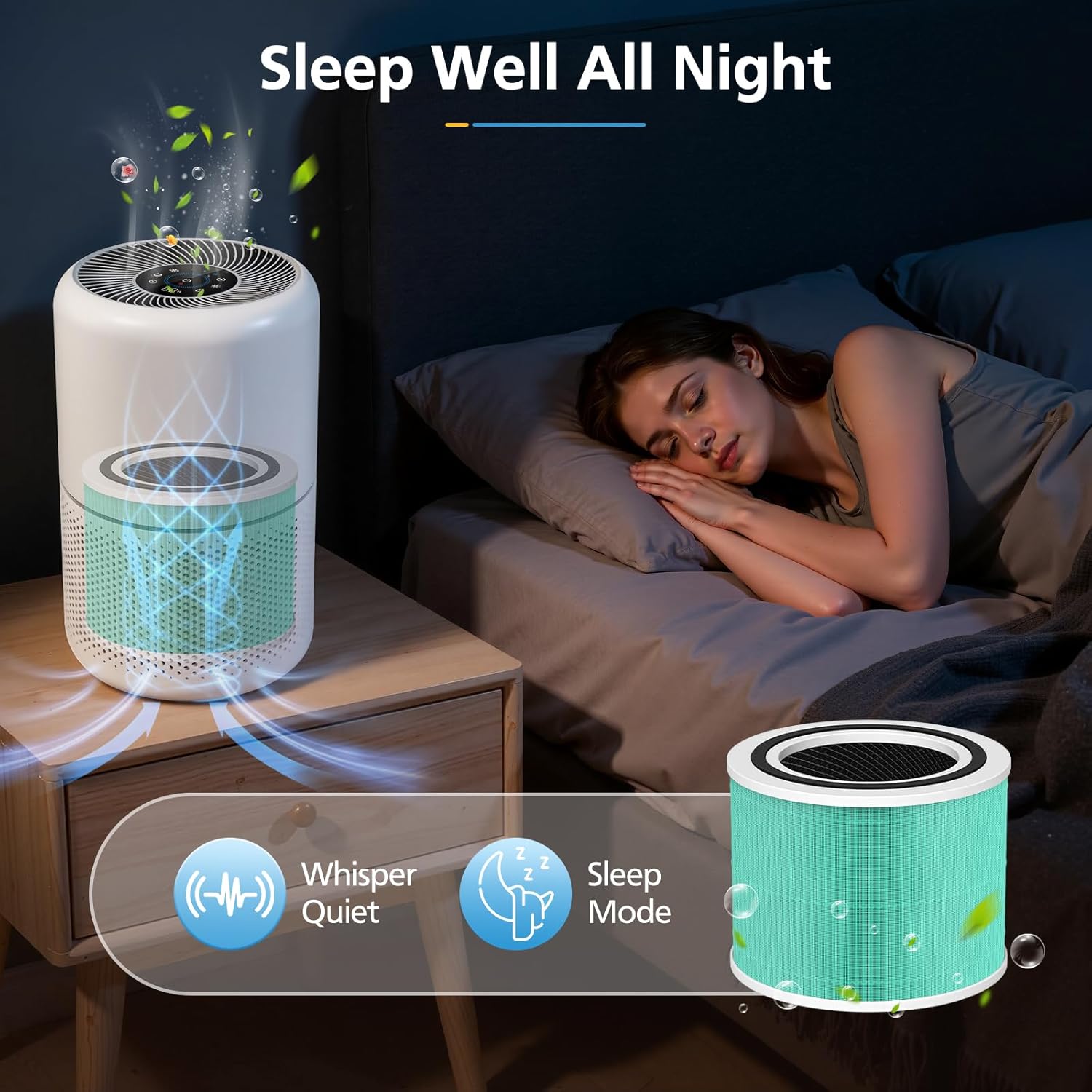 2 Pack Core 300 Toxin Absorber Replacement Filter for LEVOIT Core 300 Core 300-P Core 300S-P Air Purifier, Core 300-RF-TX