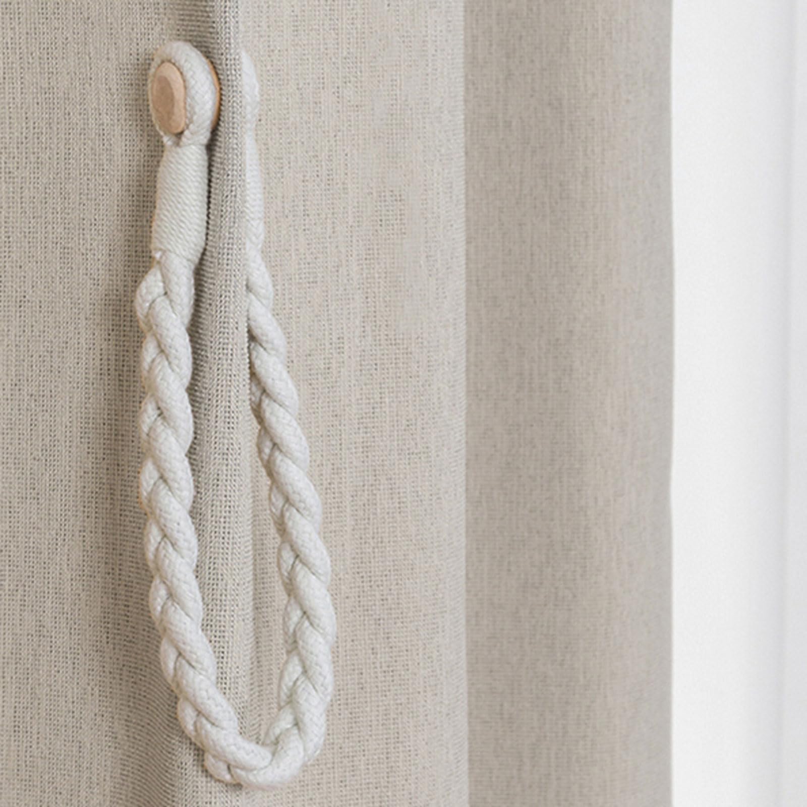 Ferma Tende con Calamita,Fascette Magnetici per Tende,Fermatenda Magnetici per Tende,Design di Corda Intrecciata Durevole,Obusto E Durevole,No Perforazione,per Tende da Interni Ed Esterni