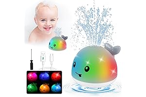 Baby Toddler Bath Toys: Light-Up Whale Sprinkler, Fun and Educational Bathtub Toys for Kids