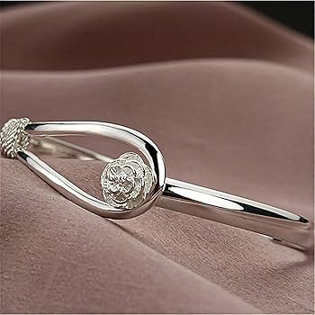 Amazon.com: Handmade 925 Sterling Silver Bangle Bracelet For